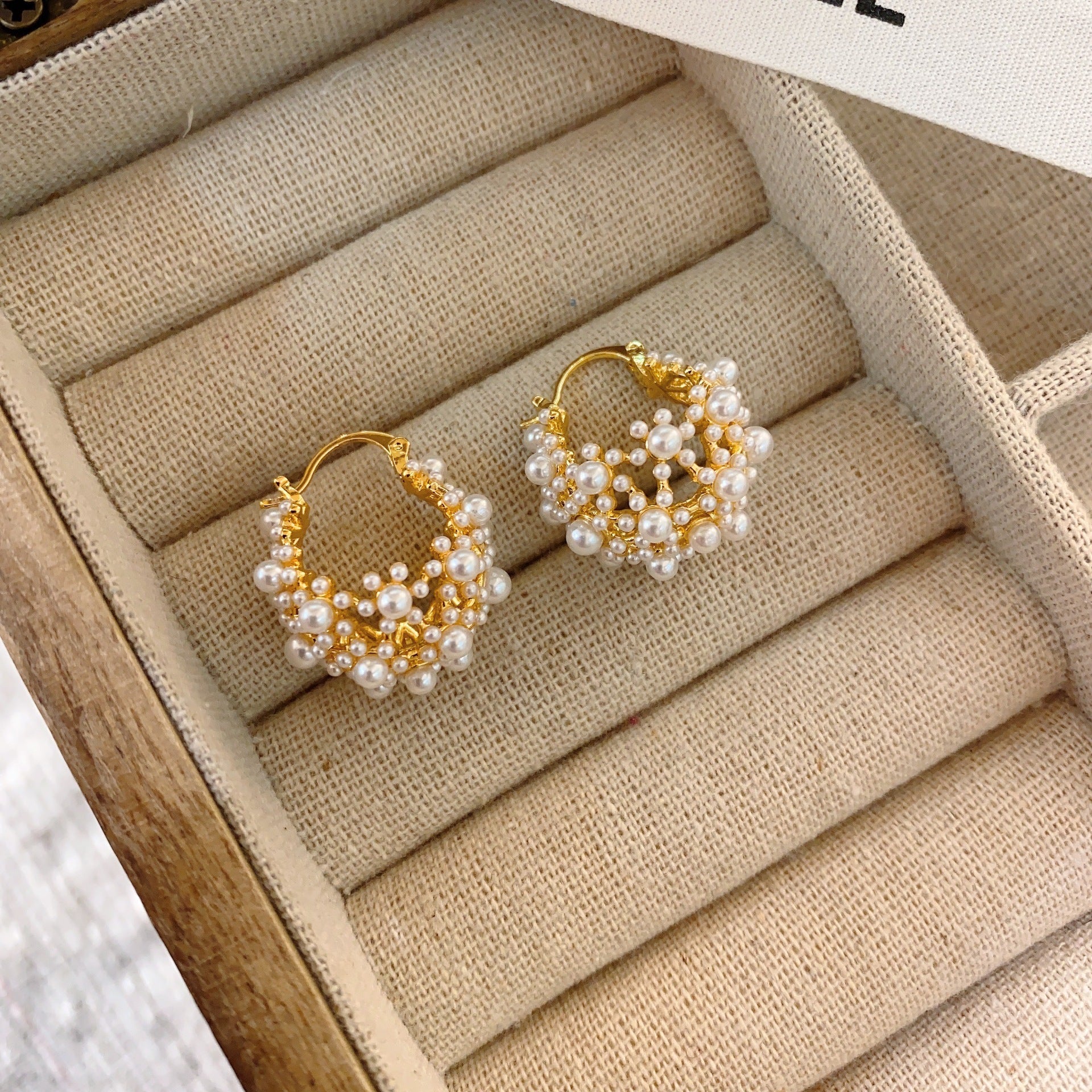 Wholesale Small Millet Bead Fashion Earrings